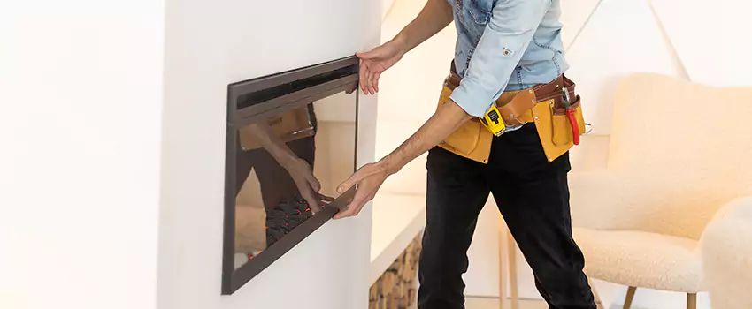 Metal Fireplace Installation in Winter Garden, Florida